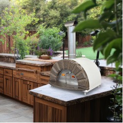 Capri top pultra helyezhető fatüzelésű kemence szürkésbarna 